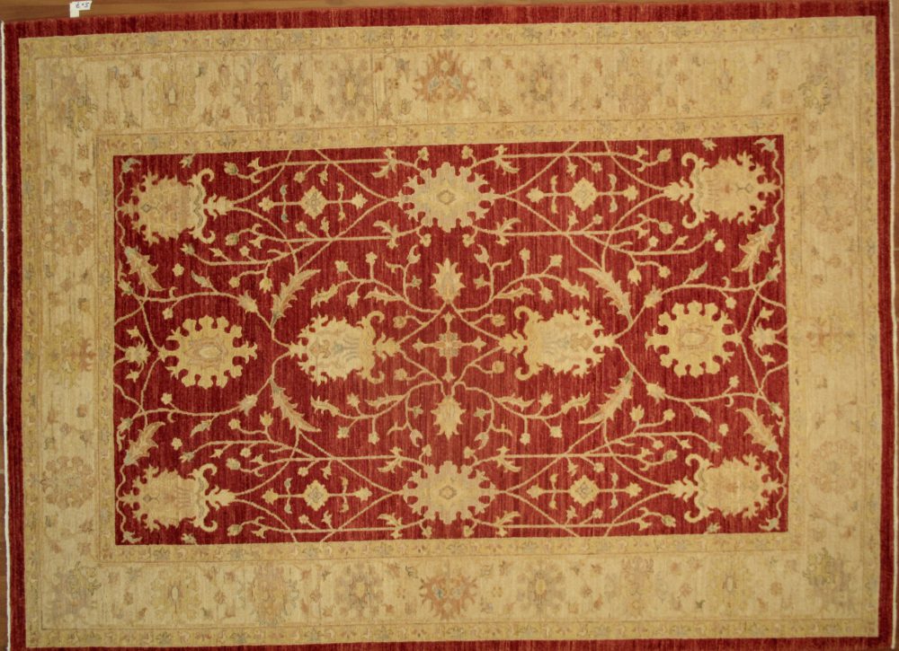 05132 Peshawar Afghan Red Natural Beige 5-9x7-9 | Manoukian Rugs™