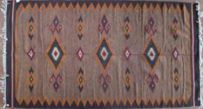 Flat Weave Ukranian Brown & Orange 5x8-9 | Manoukian Rugs™