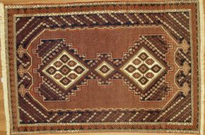 05183 Afshar Persian Orange Natural Blue 4 x 5-10 | Manoukian Rugs™