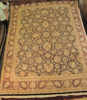 Tabriz Design Indian Black Red 9x12 full