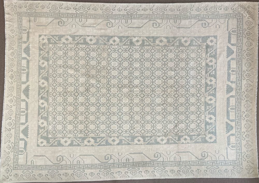 06235 Khotan Chinese White Green 8-4x11-6 | Manoukian Rugs™ ws