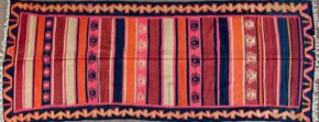 06269 Kilim Turkish Pink & Blue 5x12-6 | Manoukian Rugs™