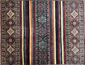 Khorjeen Afghan Red Blue Yellow 5x6-6 | Manoukian Rugs™ ws