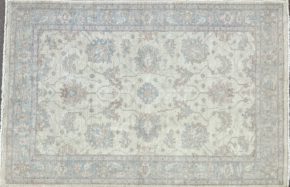 SS100520T144 Peshawar Afghan White Gray Brown 4-2x6-2 | Manoukian Rugs™`